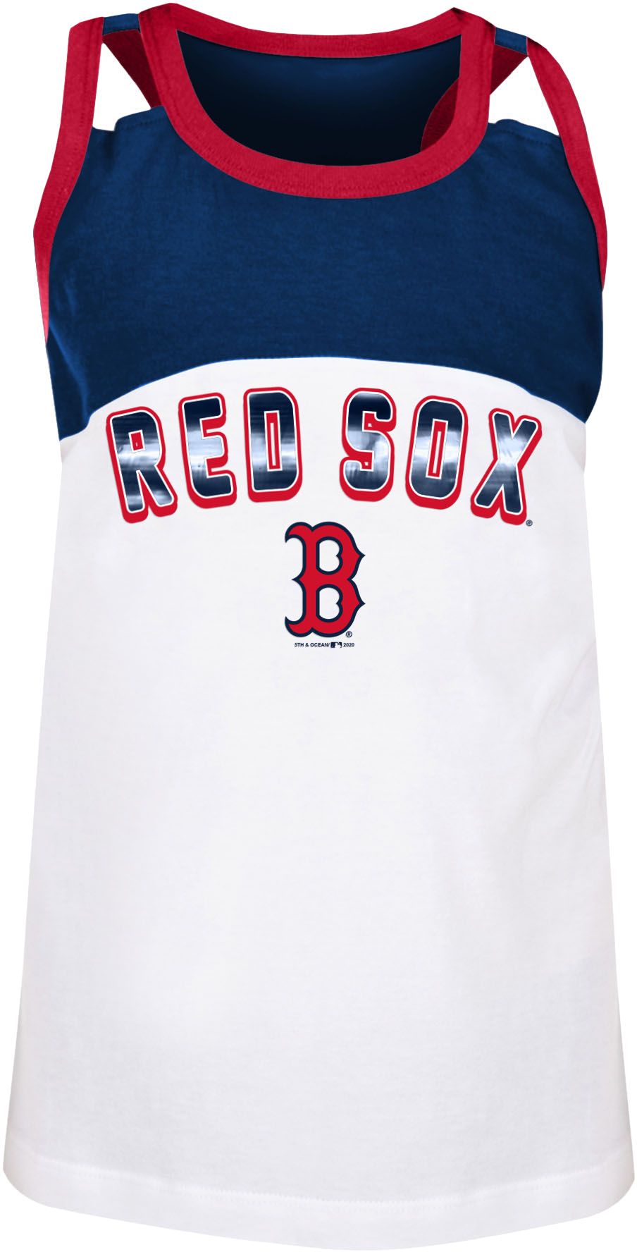 Women's New Era Navy Boston Red Sox Plus Size Raglan V-Neck T-Shirt