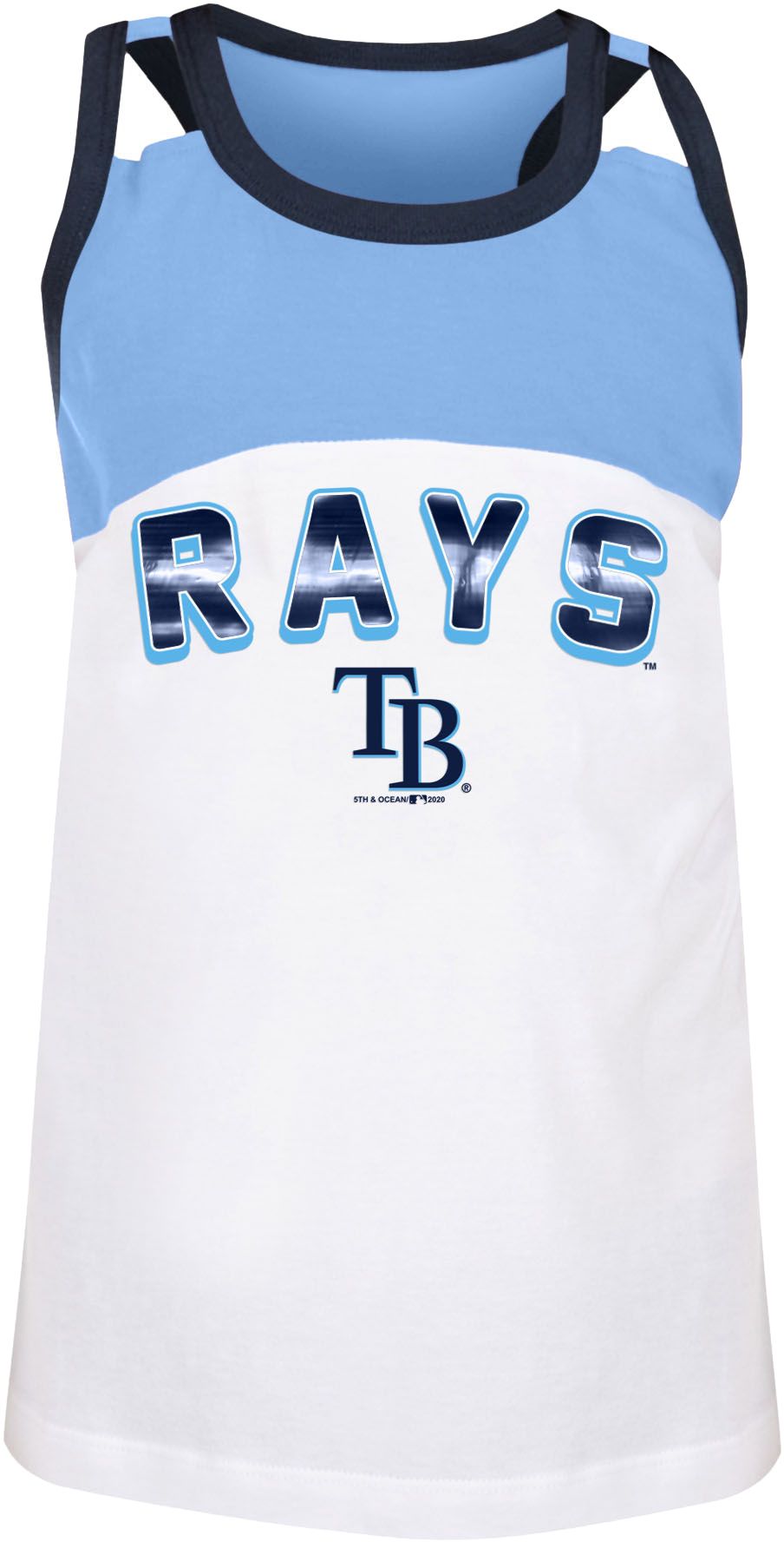 New Era / Youth Girls' Tampa Bay Rays Blue Spandex Baby Jersey Tank Top
