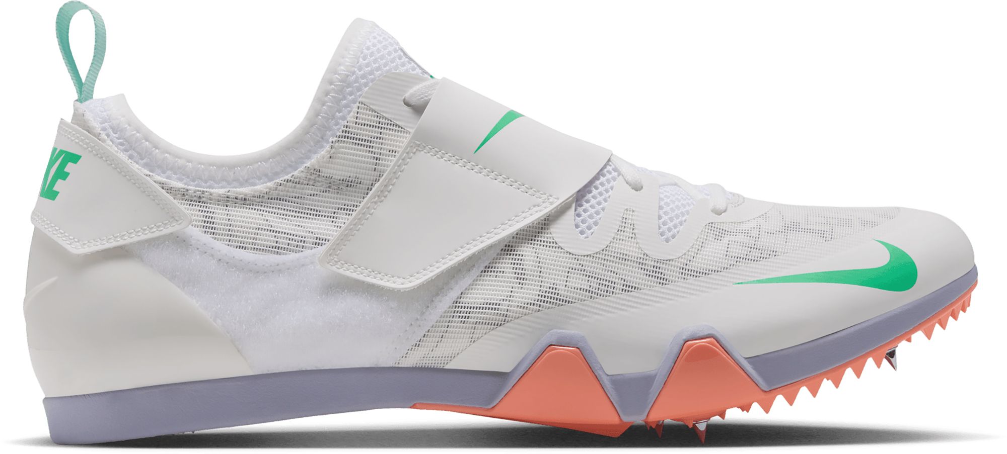 Nike Pole Vault Elite Track and Field Shoes, M12/W13.5, Summit White/Electro Green-Atomic Pink