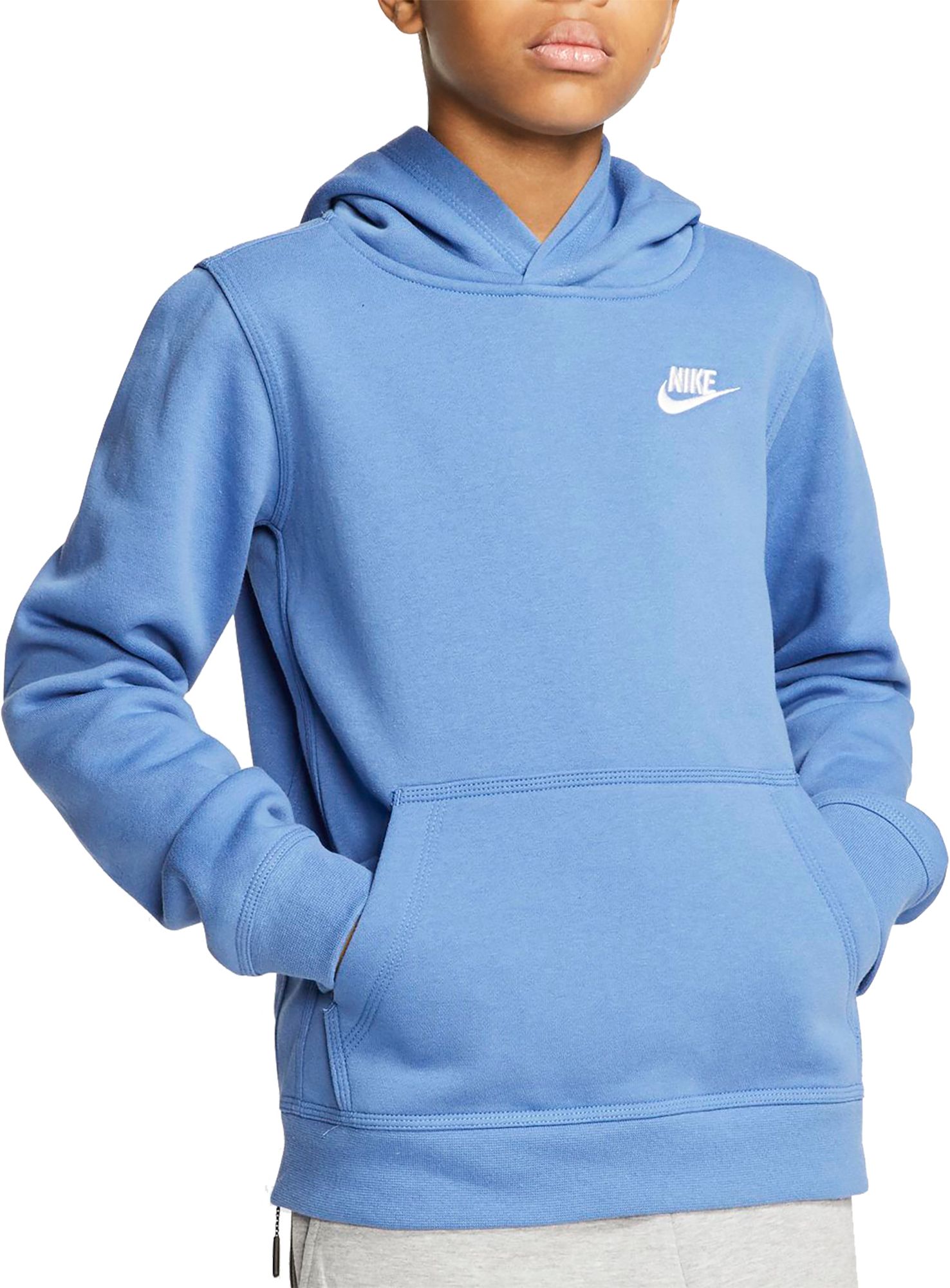plain blue nike hoodie