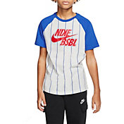 Nike Boys' Sportswear Pinstripe Baseball T-Shirt
