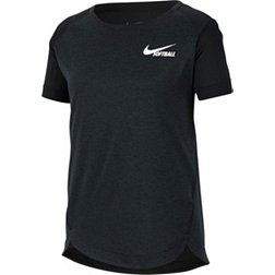 Nike Girls' Dri-FIT Short-Sleeve Softball Top