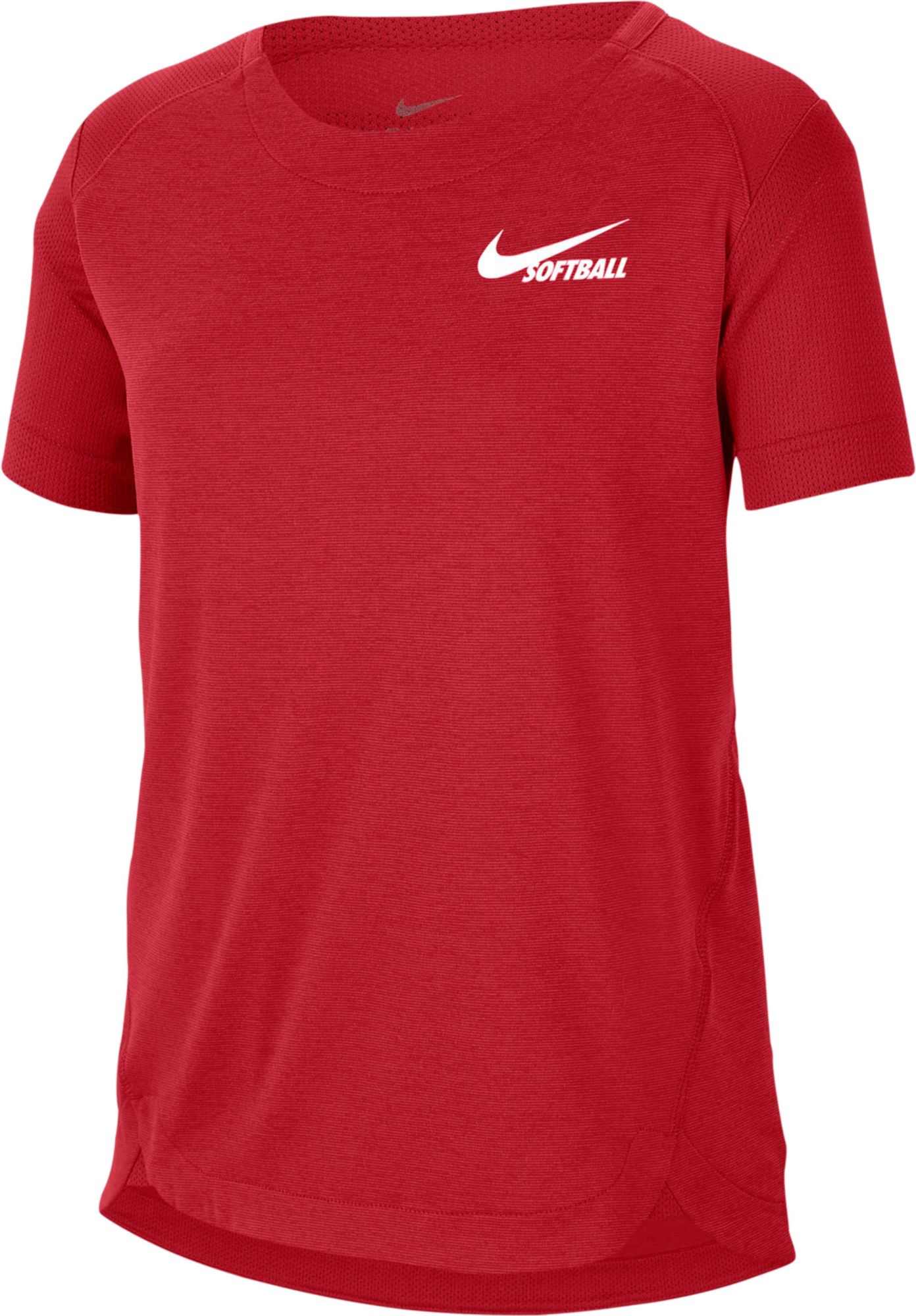 Nike Girls' Dri-FIT Short-Sleeve Softball Top