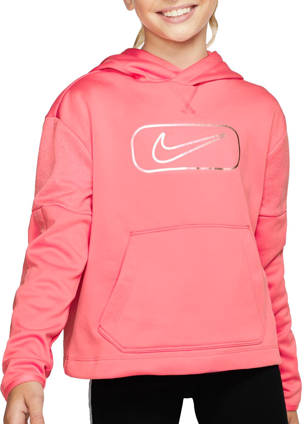 girls pink nike hoodie