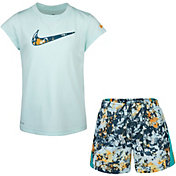 Nike Little Girls' Dri-FIT Graphic T-Shirt and 10K Shorts Set