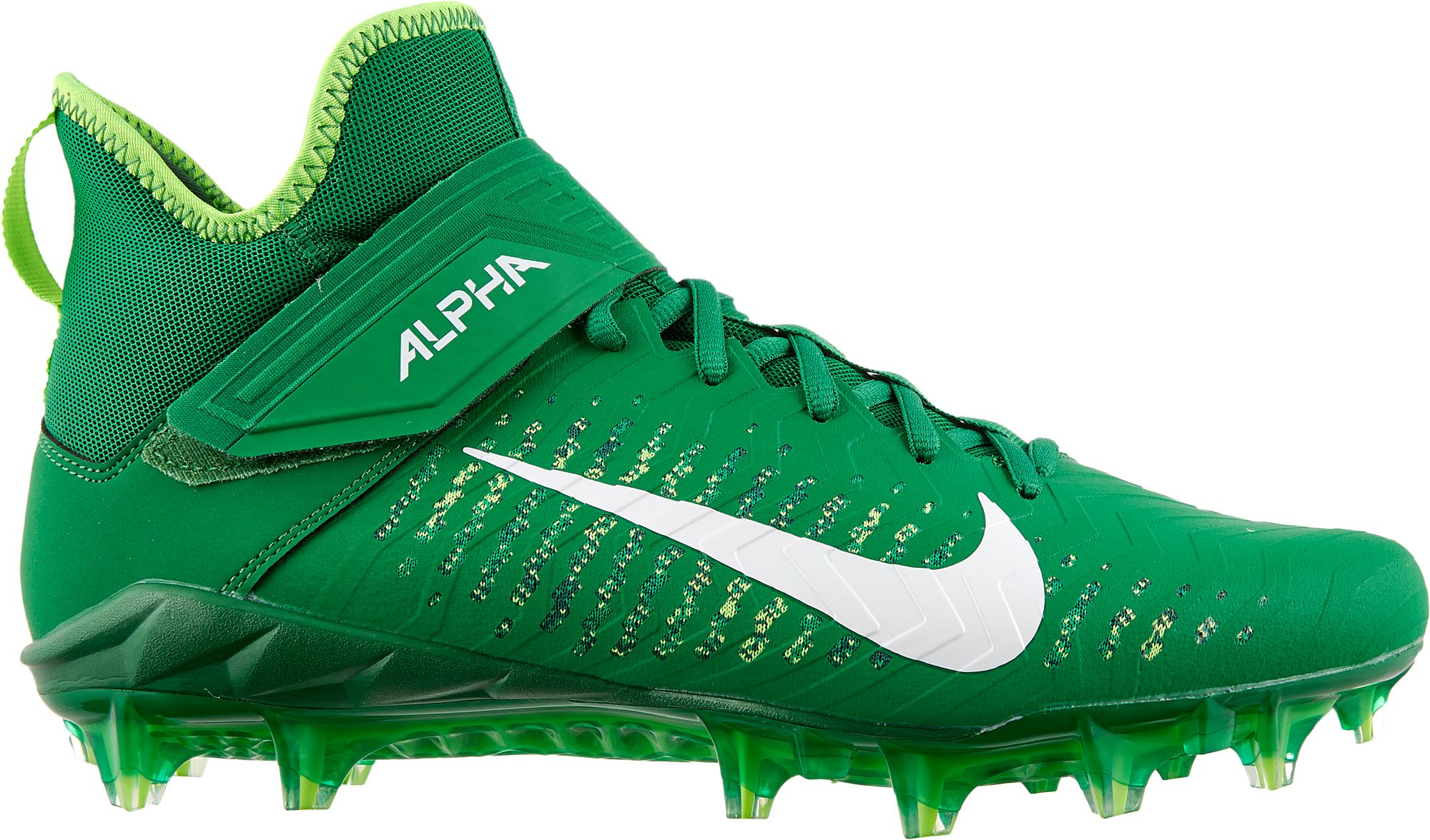 green and white nike football cleats