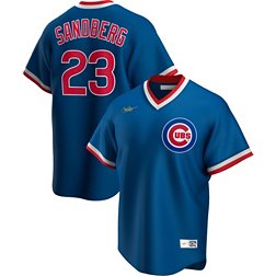 Nike Men's Chicago Cubs Ryne Sandberg #23 Royal Cooperstown V-Neck Pullover Jersey
