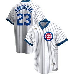 Nike Men's Chicago Cubs Ryne Sandberg #23 White Cooperstown V-Neck Pullover Jersey