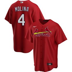 Nike Men's Replica St. Louis Cardinals Yaider Molina #4 Red Cool Base Jersey
