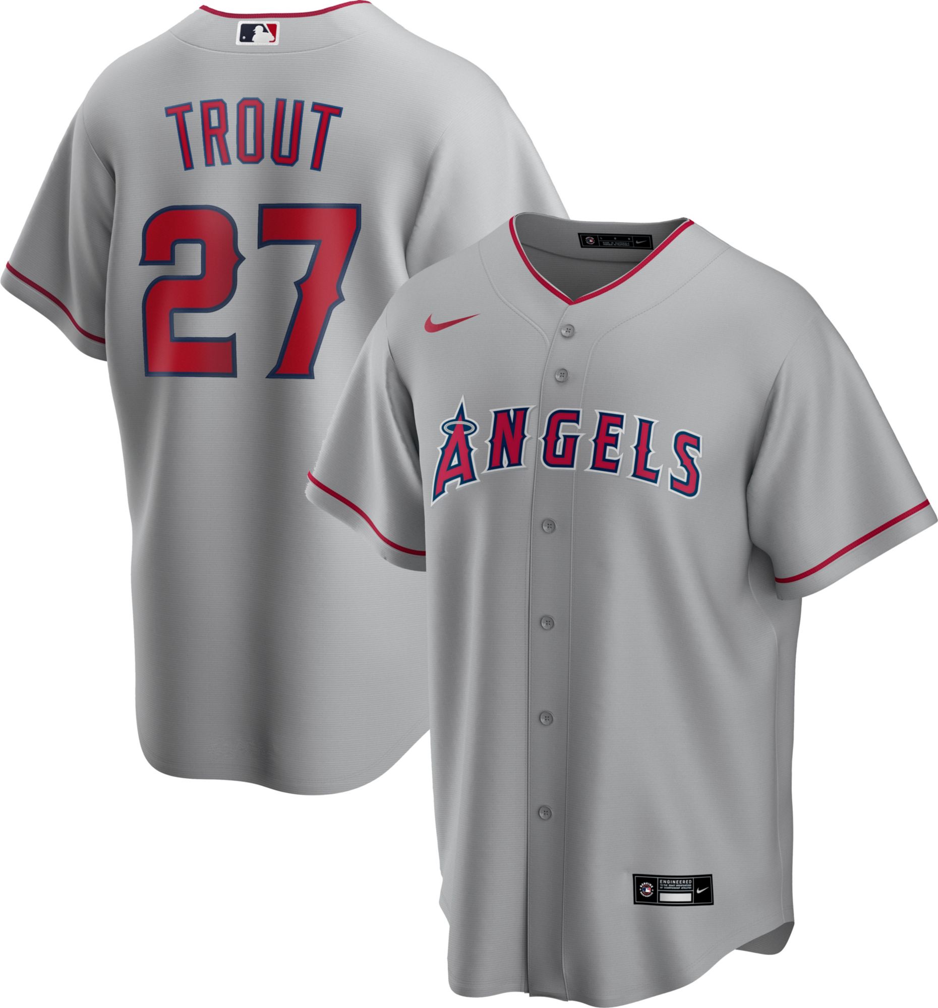 2022 Mike Trout Game Used White Jersey - 44th Career Home Run