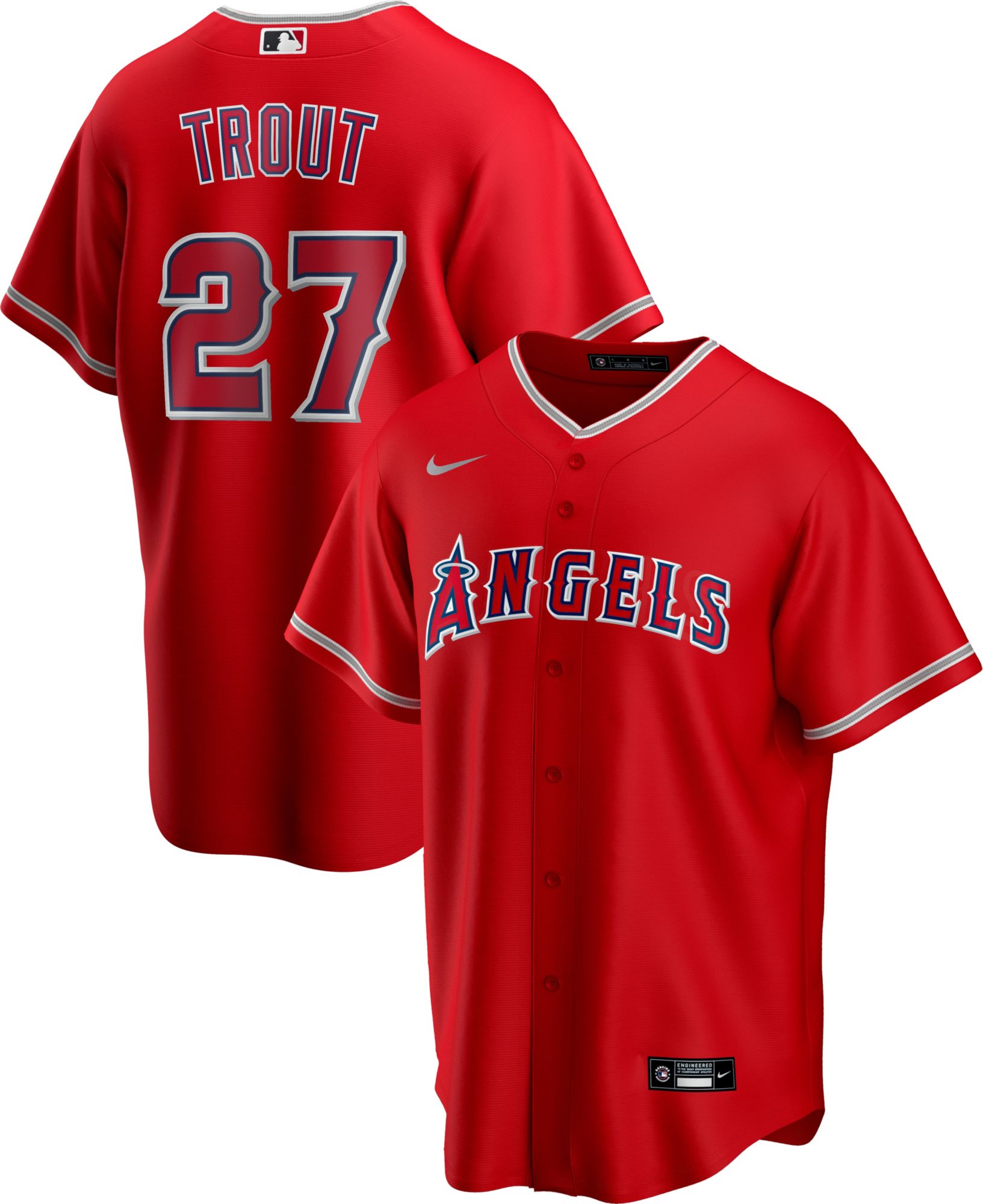 mike trout white jersey