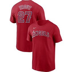 Nike Men's Los Angeles Angels Mike Trout #27 Red T-Shirt