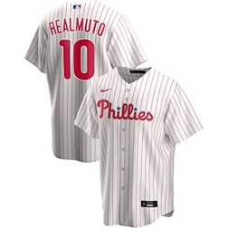 Nike Men's Replica Philadelphia Phillies J.T. Realmuto #10 White Cool Base Jersey