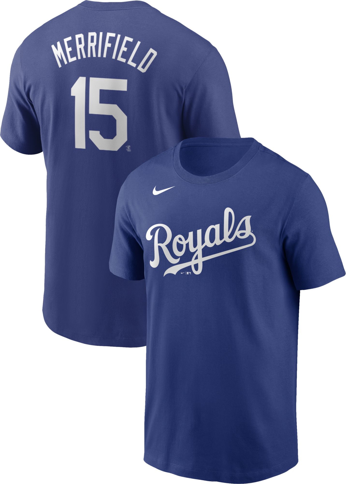 Men's Kansas City Royals Whit Merrifield #15 Blue T-Shirt