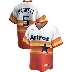 Nike Men's Houston Astros Jeff Bagwell #5 Navy Cooperstown V-Neck Pullover Jersey