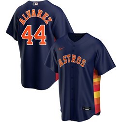 Houston Astros Shirt Adult M Medium Blue Midwest Sporting Goods Polyester  V-Neck