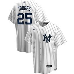 Nike Men's Replica New York Yankees Gleyber Torres #25 White Cool Base Jersey
