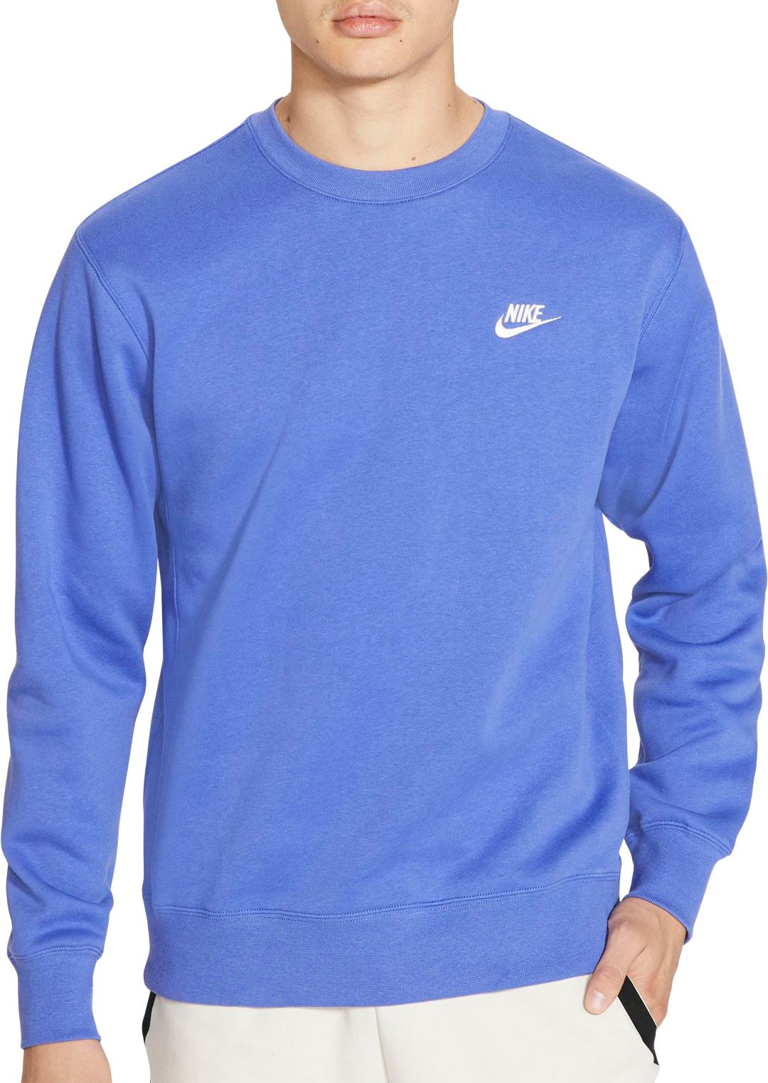 nike club crew sweatshirt blue