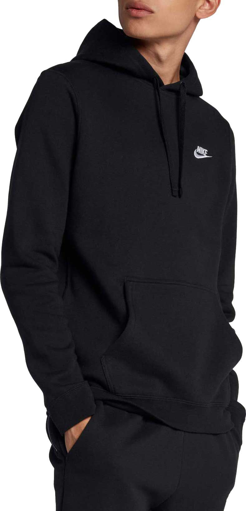black nike fleece hoodie