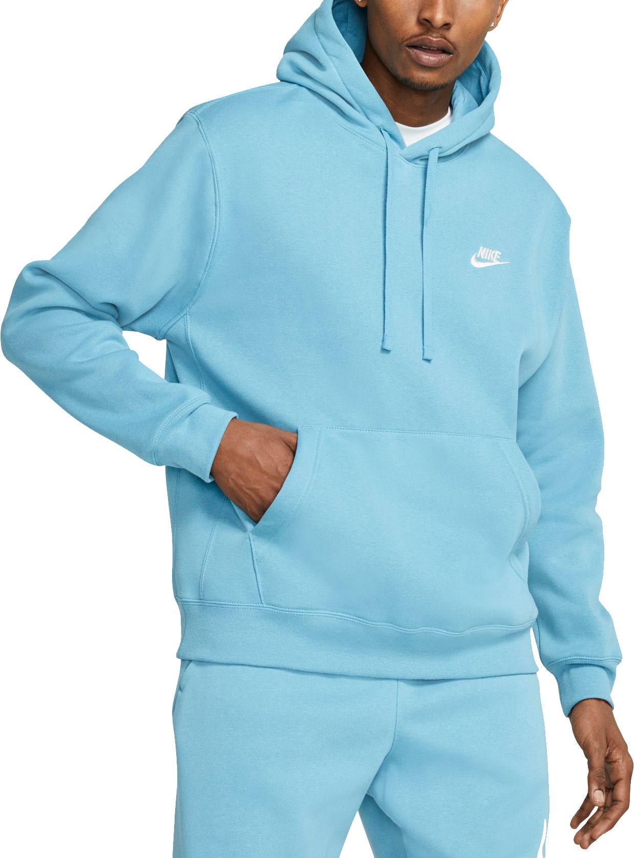 mens pale blue hoodie