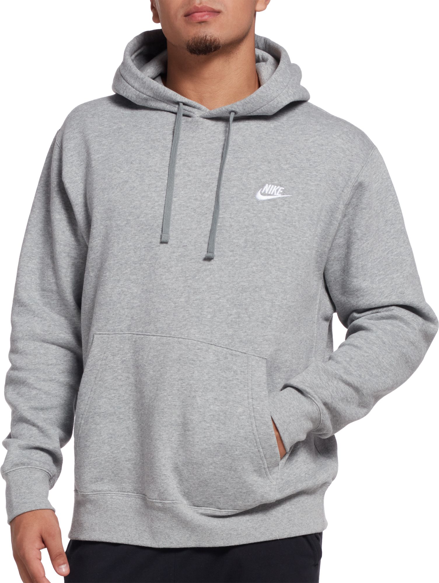 gray nike hoodie mens