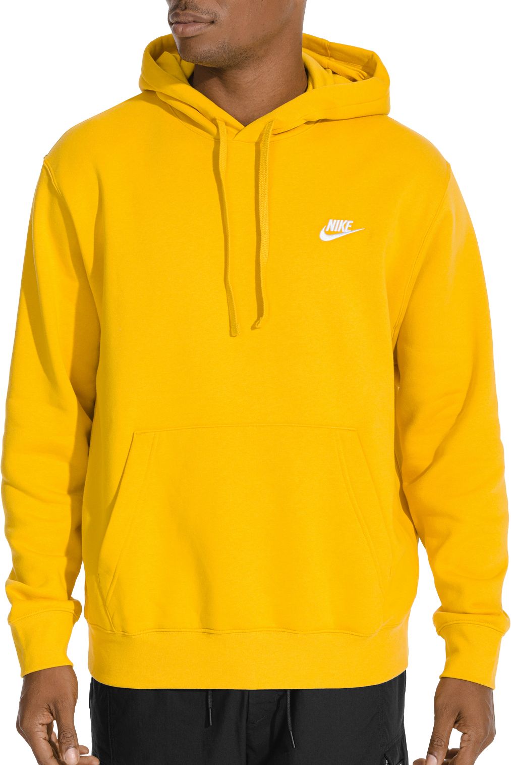 yellow nike fleece hoodie