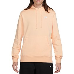 Nike Sportswear CLUB HOODIE - Sweat à capuche - white/team orange