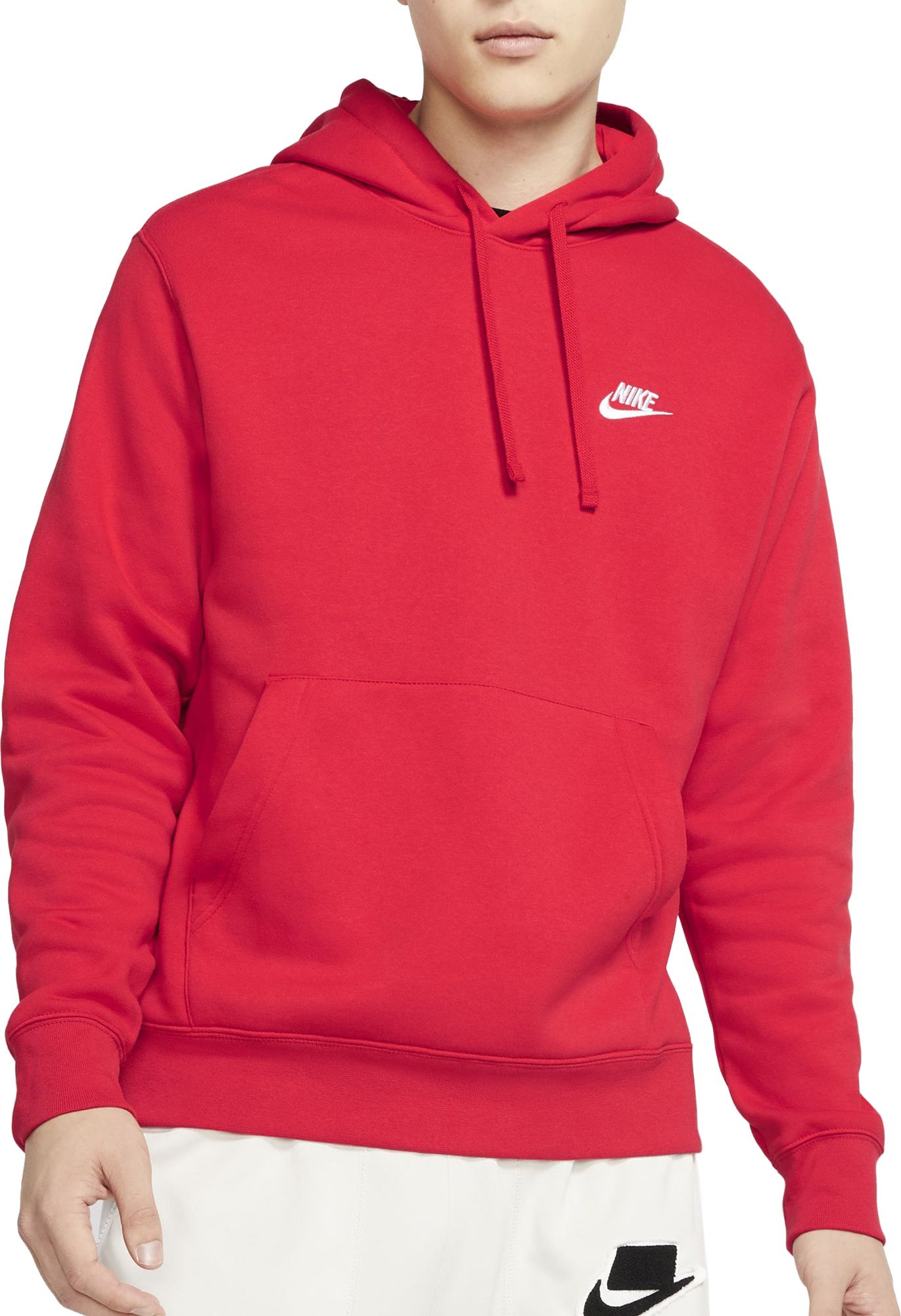 plain red nike hoodie