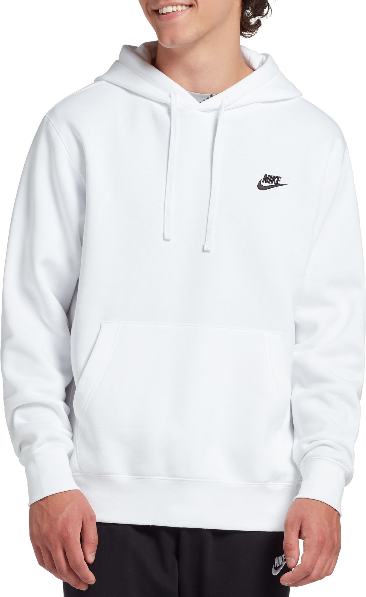 white nike hooded sweatshirt