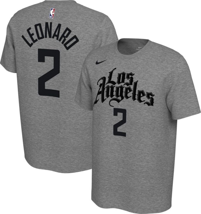 Nike Men S Los Angeles Clippers Kawhi Leonard 2 Dri Fit Grey City