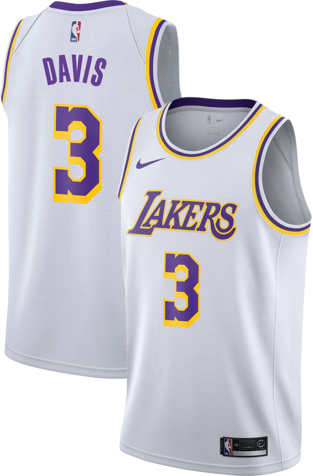 white and purple lakers jersey