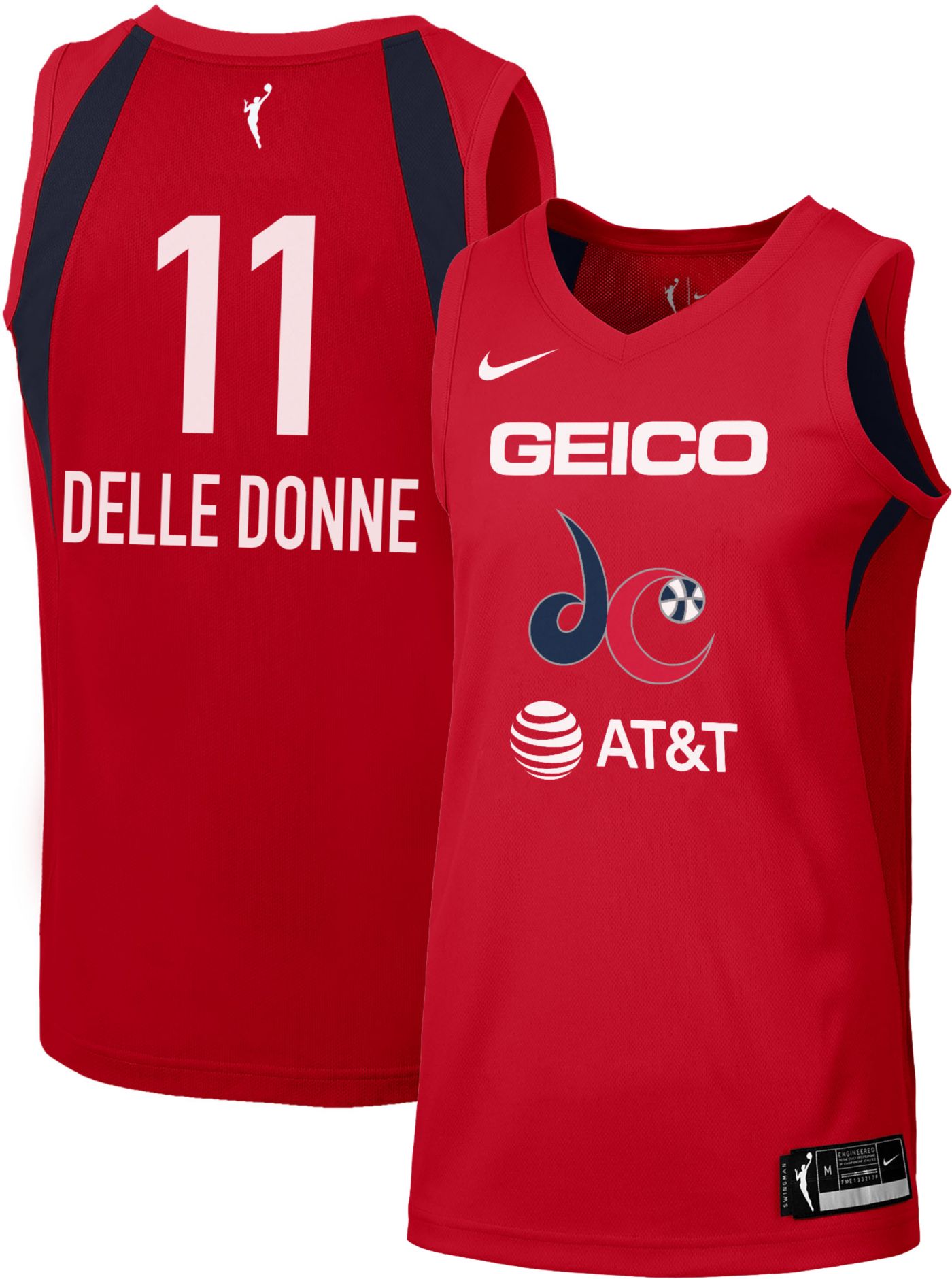 Nike Adult Washington Mystics Elena Delle Donne Dri-FIT Replica Jersey ...