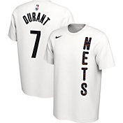 Nike Men's Brooklyn Nets Kevin Durant #7 Dri-FIT White Earned Edition T-Shirt