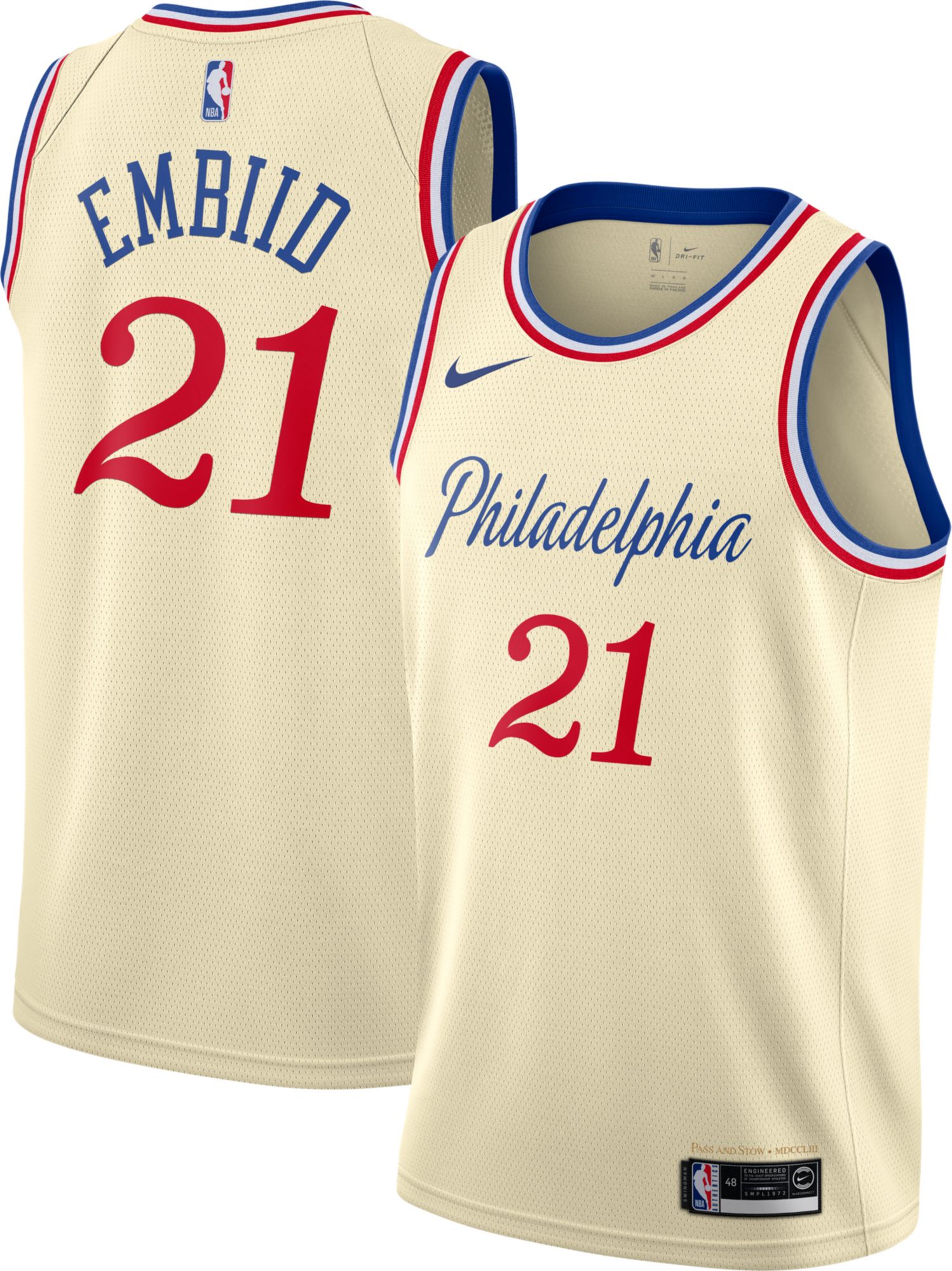 sixers off white jersey