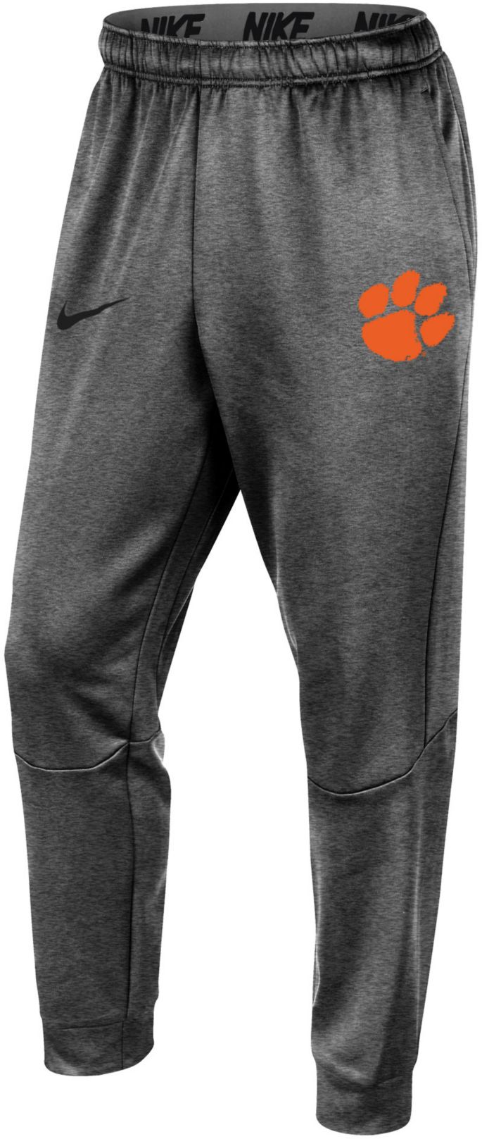 Nike Mens Clemson Tigers Grey Therma Tapered Pants Dicks