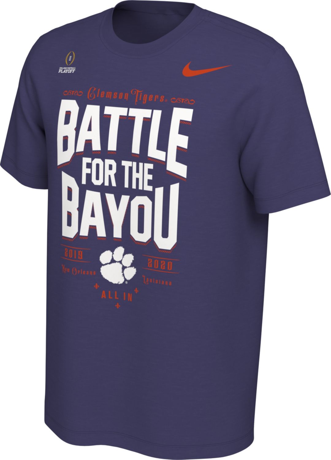 Nike Mens Clemson Tigers 2019 20 College Football Playoff Semifinal Bound T Shirt