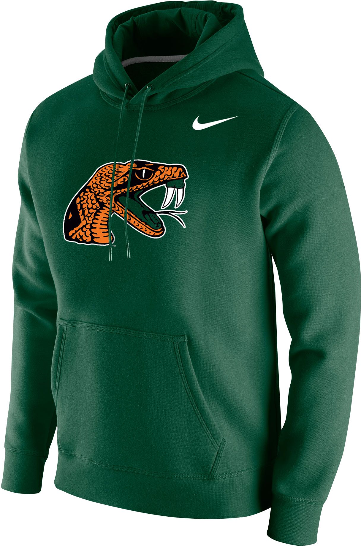 Nike Men's Florida A&M Rattlers Green Club Fleece Pullover Hoodie