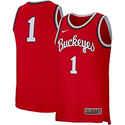 Nike Men's Ohio State Buckeyes #1 Scarlet Replica Retro Basketball Jersey