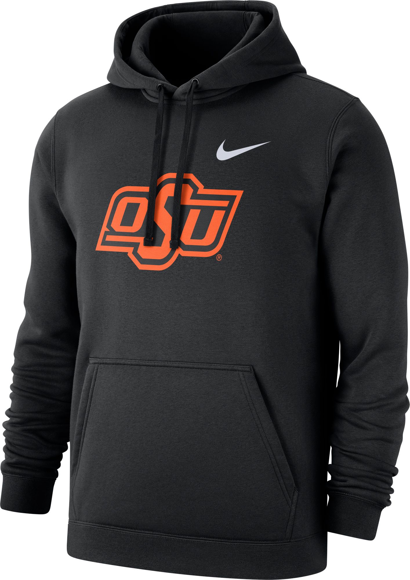 Nike Men's Oklahoma State Cowboys Club Fleece Pullover Black Hoodie
