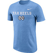 Nike Men's North Carolina Tar Heels Carolina Blue Marled Logo T-Shirt