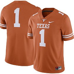 Nike Men's Texas Longhorns #1 Burnt Orange Dri-FIT Game Football Jersey