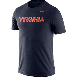 Nike Men's Virginia Cavaliers Blue Dri-FIT Cotton Word T-Shirt