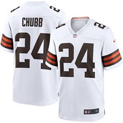 Nike Men's Cleveland Browns Nick Chubb #24 White Game Jersey