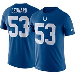 Nike Men's Indianapolis Colts Darius Leonard #53 Logo Blue T-Shirt