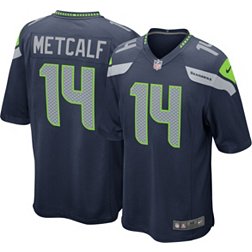Nike Men's Seattle Seahawks DK Metcalf #14 Navy Game Jersey