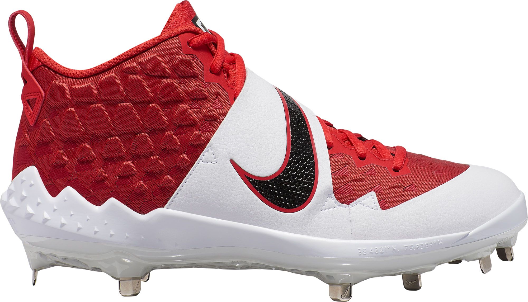 red and white nike baseball cleats
