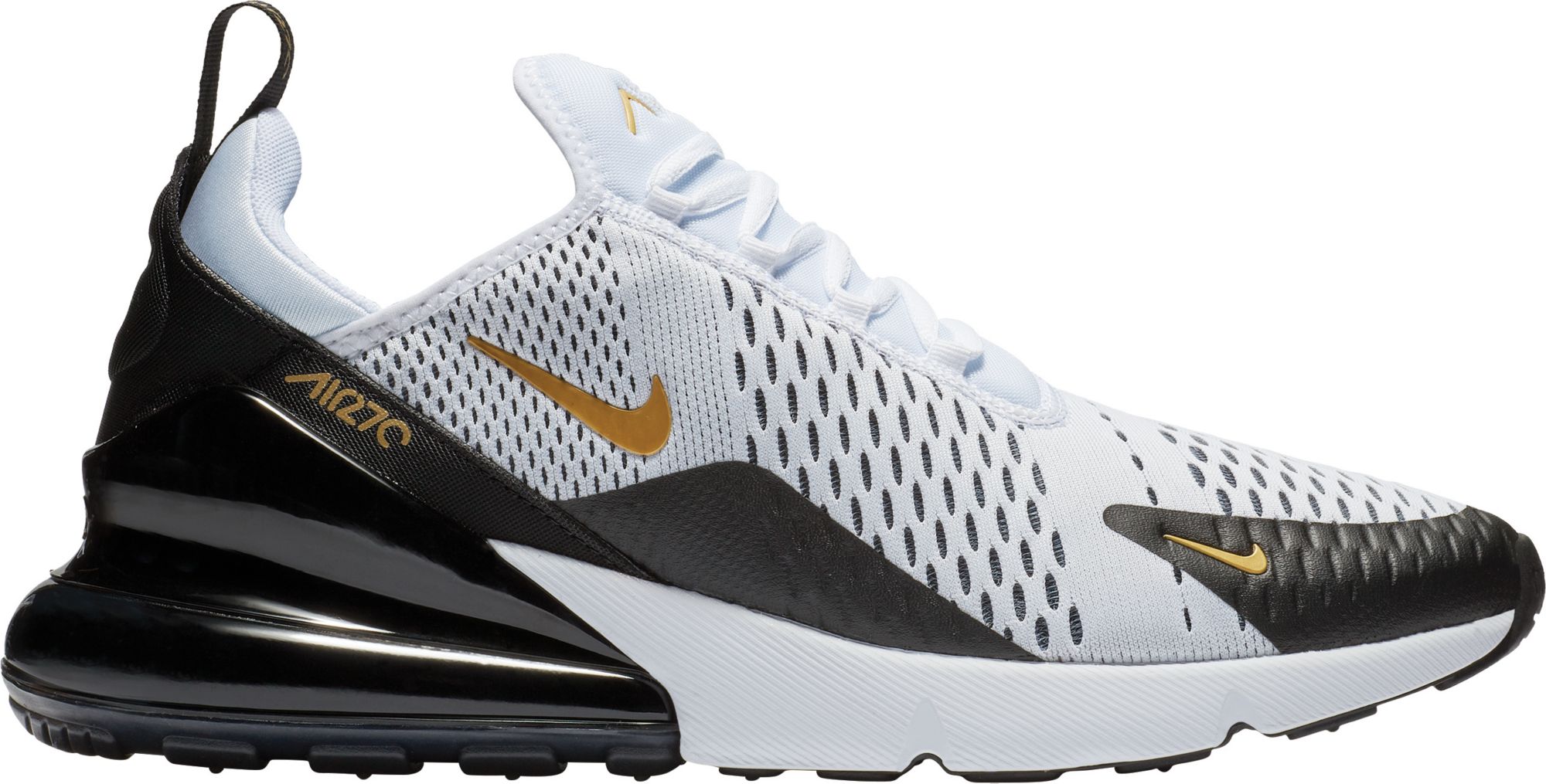 white and gold air max 270