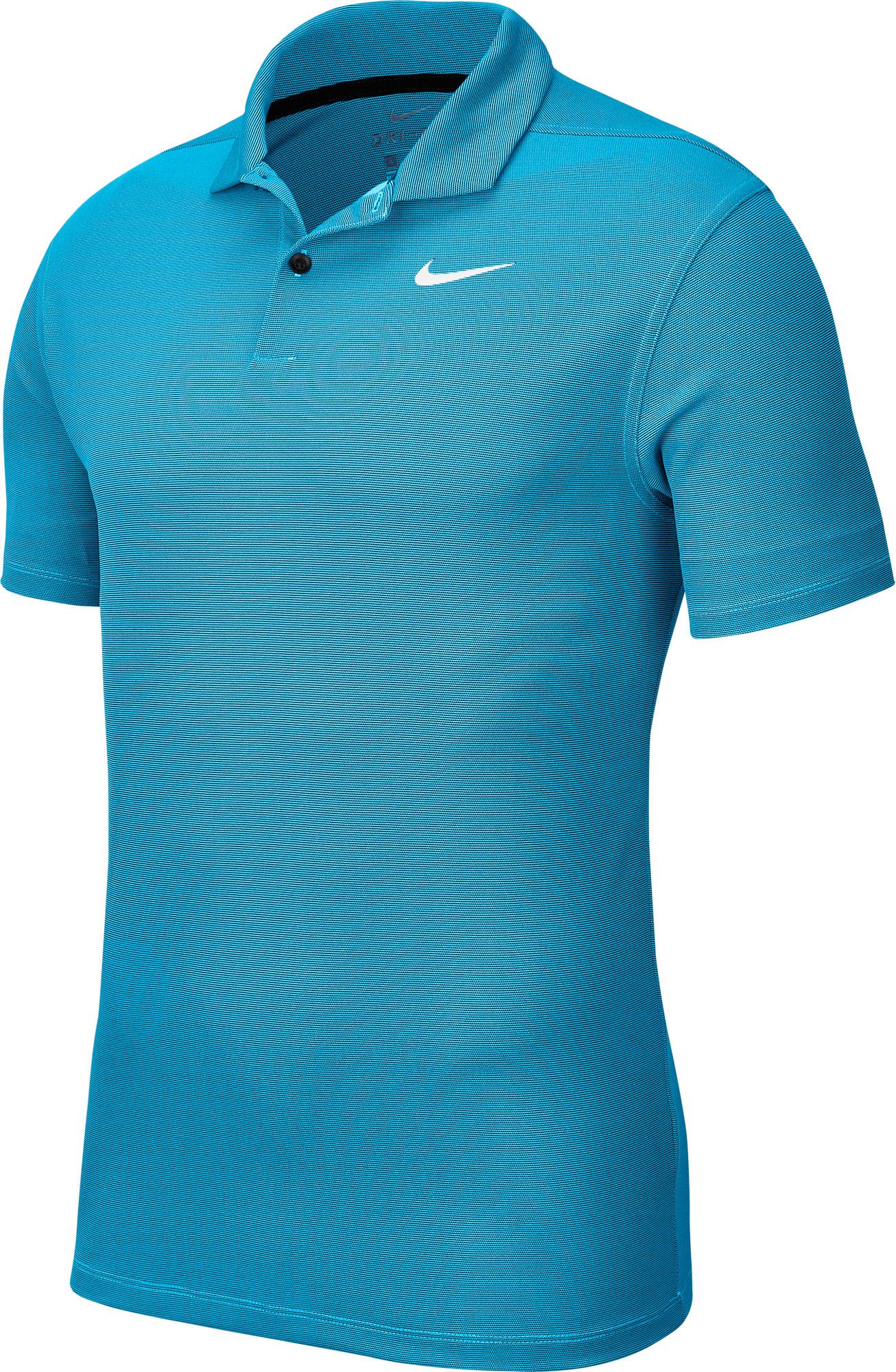 blue nike golf shirt