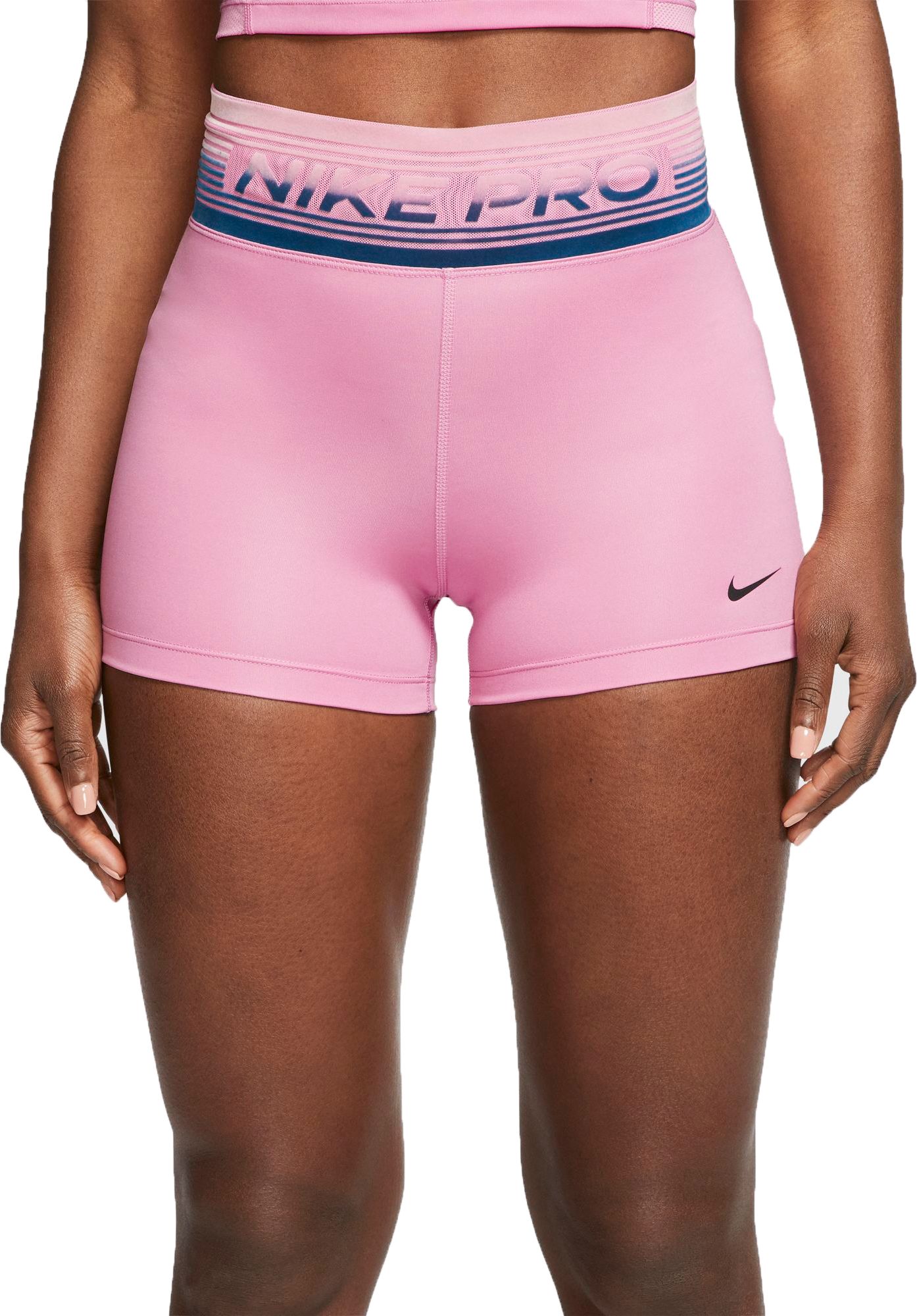 light pink nike pro shorts