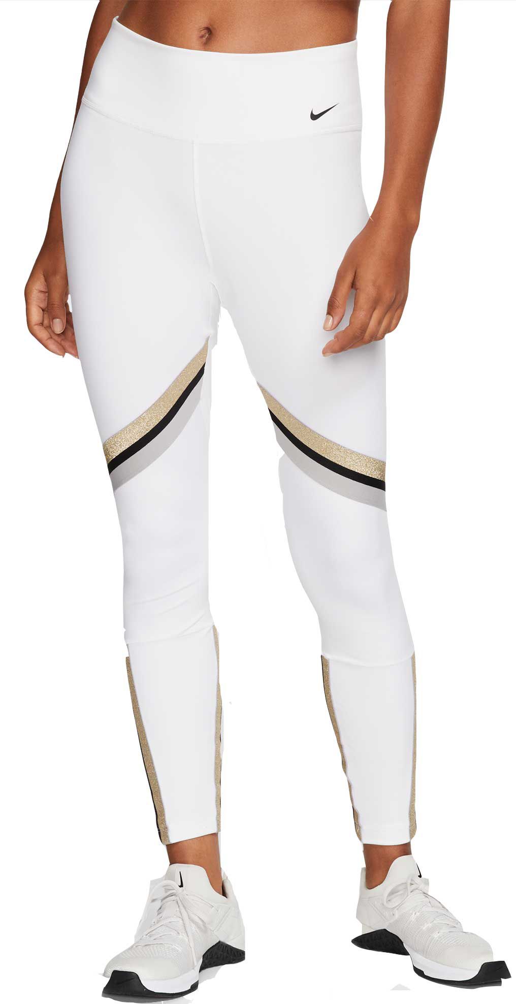white nike leggins